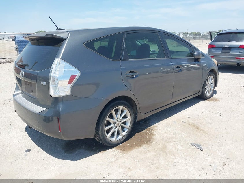 Vin: jtdzn3eu3e3364182, lot: 46228835, toyota prius v five 20144