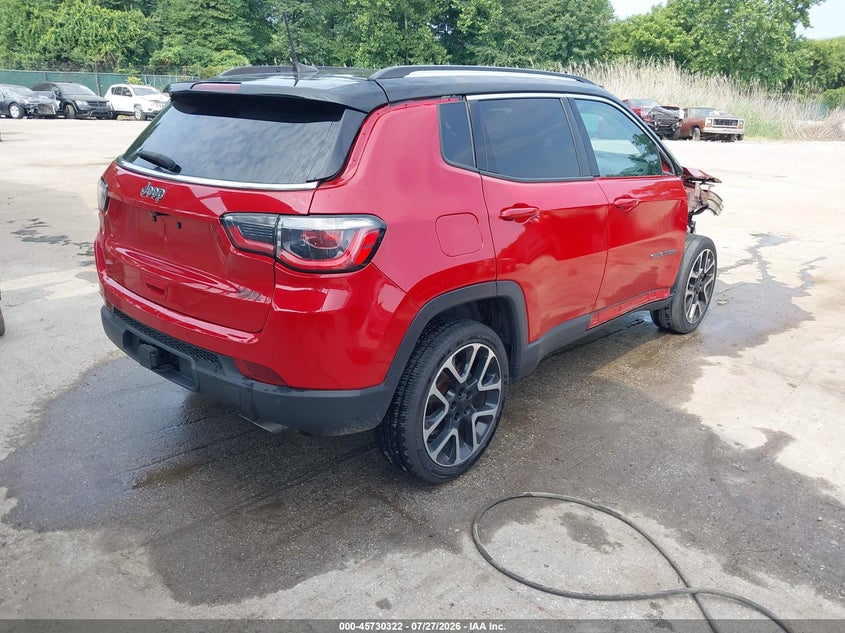 Vin: 3c4njdcb0jt101597, lot: 46229021, jeep compass limited 4x4 20184