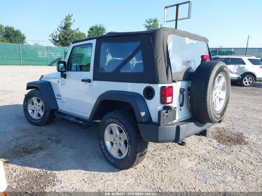 Vin: 1c4ajwag6el199707, lot: 46229055, jeep wrangler sport 20143