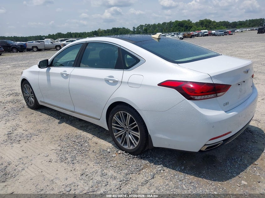 Vin: kmhgn4je9ju224763, lot: 46229215, genesis g80 3.8 20183