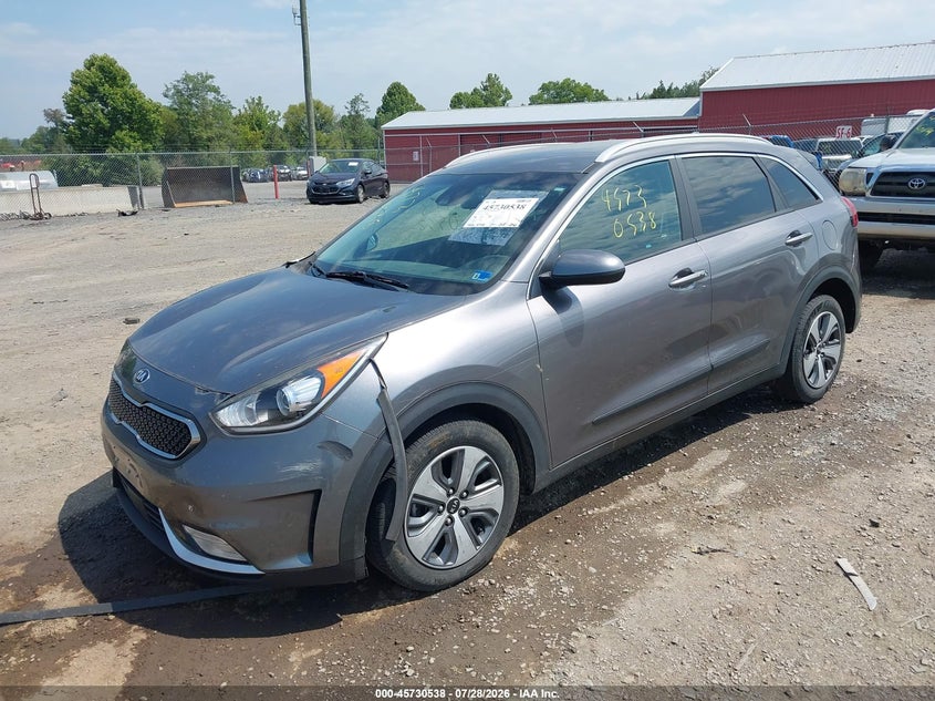 Vin: kndcb3lc6j5162086, lot: 46229237, kia niro lx 20182