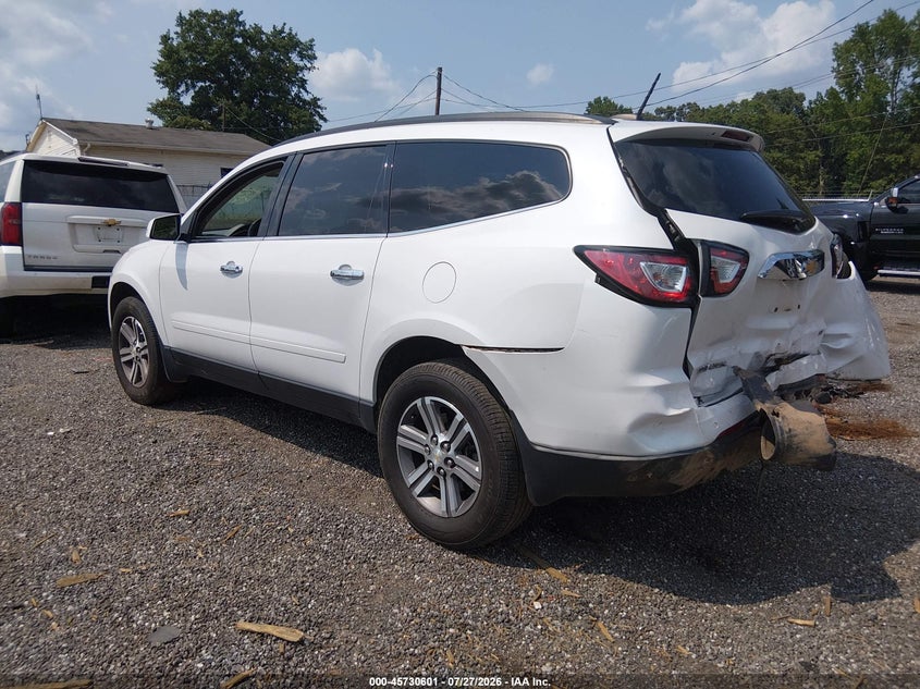 Vin: 1gnkrhkd5hj337452, lot: 46229300, chevrolet traverse lt 20173