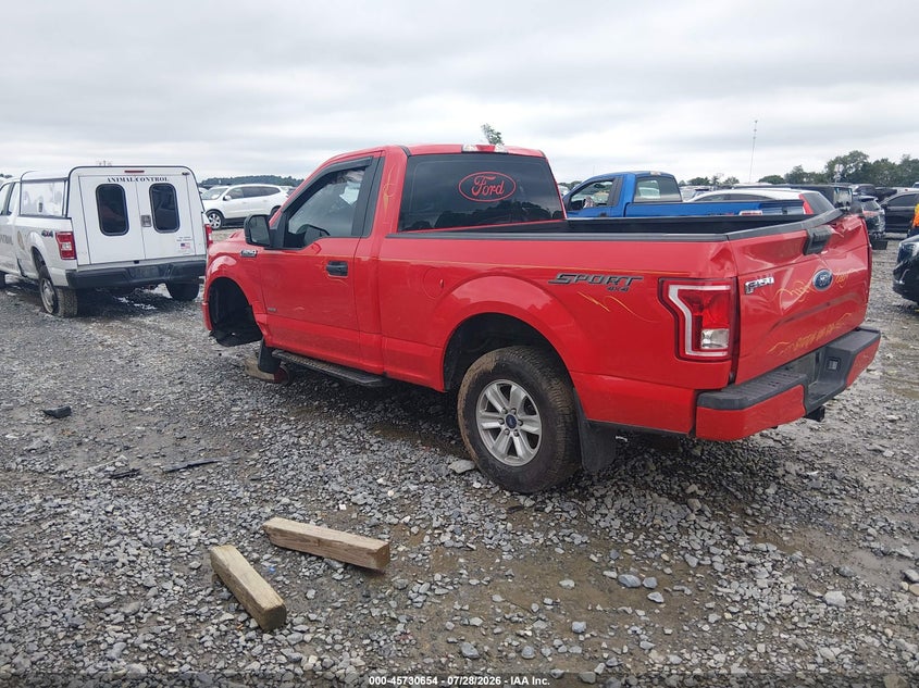 Vin: 1ftmf1epxgfc73577, lot: 46229353, ford f-150 xl 20163
