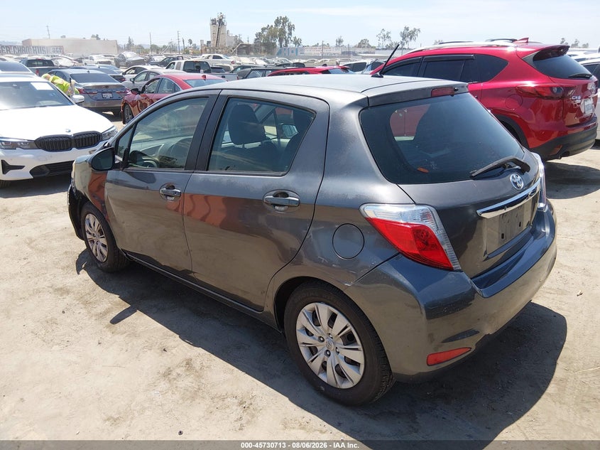 Vin: jtdktud35dd564267, lot: 46229412, toyota yaris l 20133