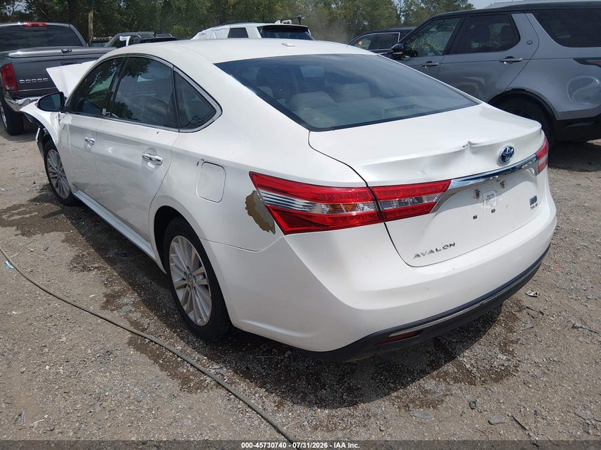 Vin: 4t1bd1eb7du017272, lot: 46229439, toyota avalon hybrid xle touring 20133