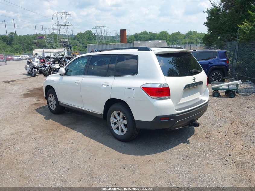 Vin: 5tdbk3eh9ds275548, lot: 46229452, toyota highlander se v6 20133