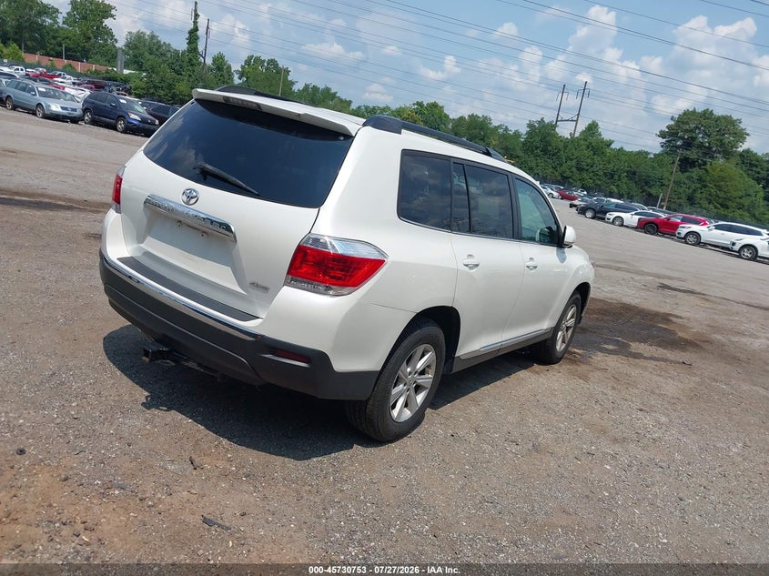 Vin: 5tdbk3eh9ds275548, lot: 46229452, toyota highlander se v6 20134