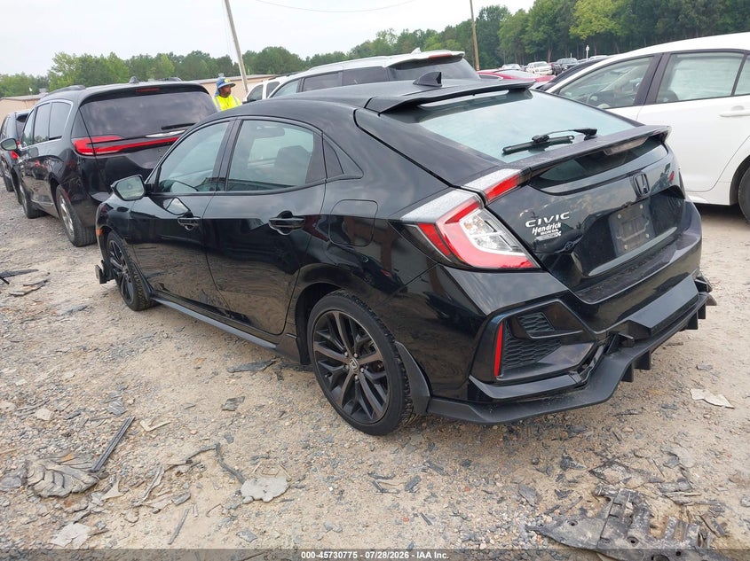 Vin: shhfk7h45mu209857, lot: 46229474, honda civic sport 20213