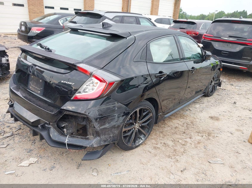 Vin: shhfk7h45mu209857, lot: 46229474, honda civic sport 20214