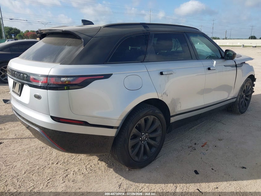 Vin: salyl2rx5ja778157, lot: 46229613, land rover range rover velar p250 se r-dynamic 20184