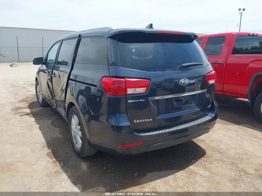 Vin: kndmb5c15g6082442, lot: 46229621, kia sedona lx 20163