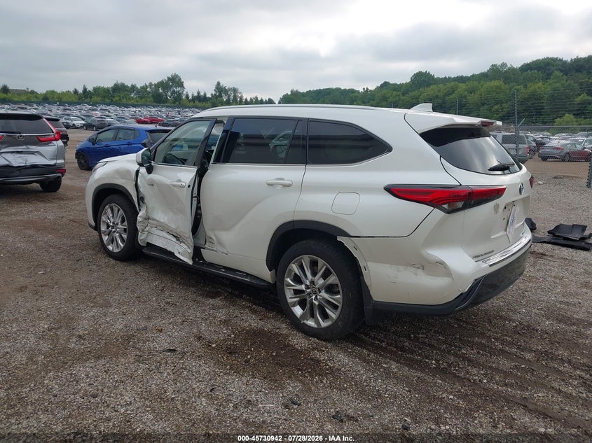 Vin: 5tdxbrch1ms025667, lot: 46229641, toyota highlander hybrid limited 20213