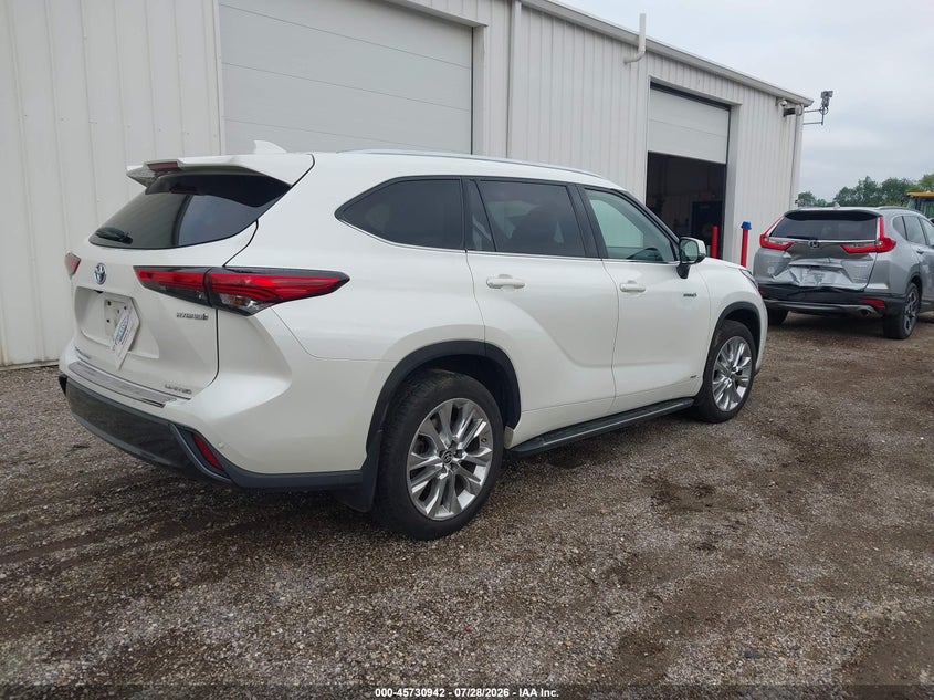 Vin: 5tdxbrch1ms025667, lot: 46229641, toyota highlander hybrid limited 20214