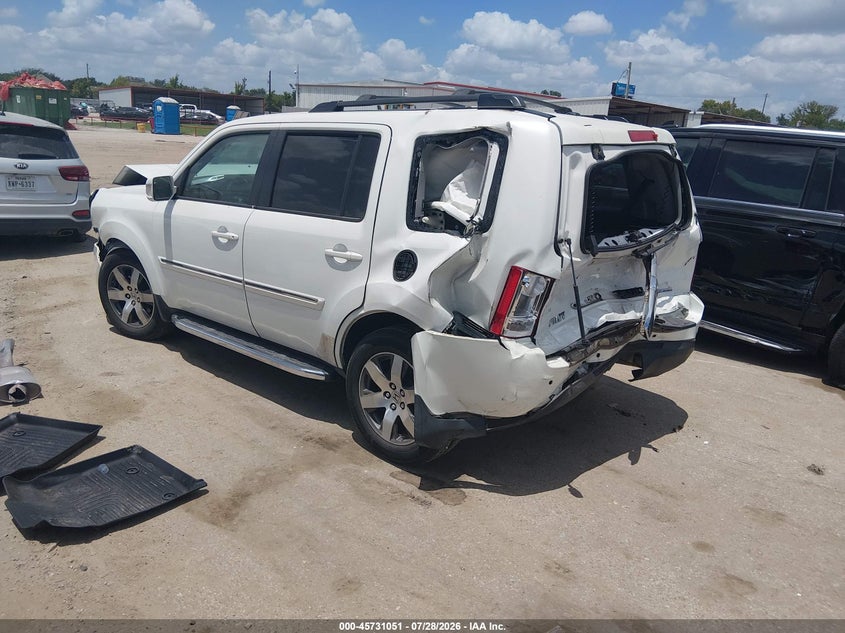 Vin: 5fnyf3h91cb025128, lot: 46229750, honda pilot touring 20123