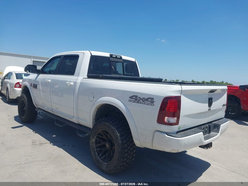 Vin: 3c6ur5fl8jg269311, lot: 46229794, ram 2500 laramie  4x4 6'4 box 20183