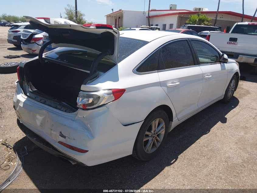 Vin: 5npe24af2gh303241, lot: 46229801, hyundai sonata se 20164