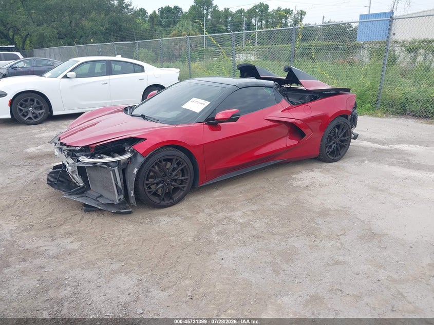 Vin: 1g1yb3d40p5112637, lot: 46230098, chevrolet corvette stingray rwd  2lt 20232