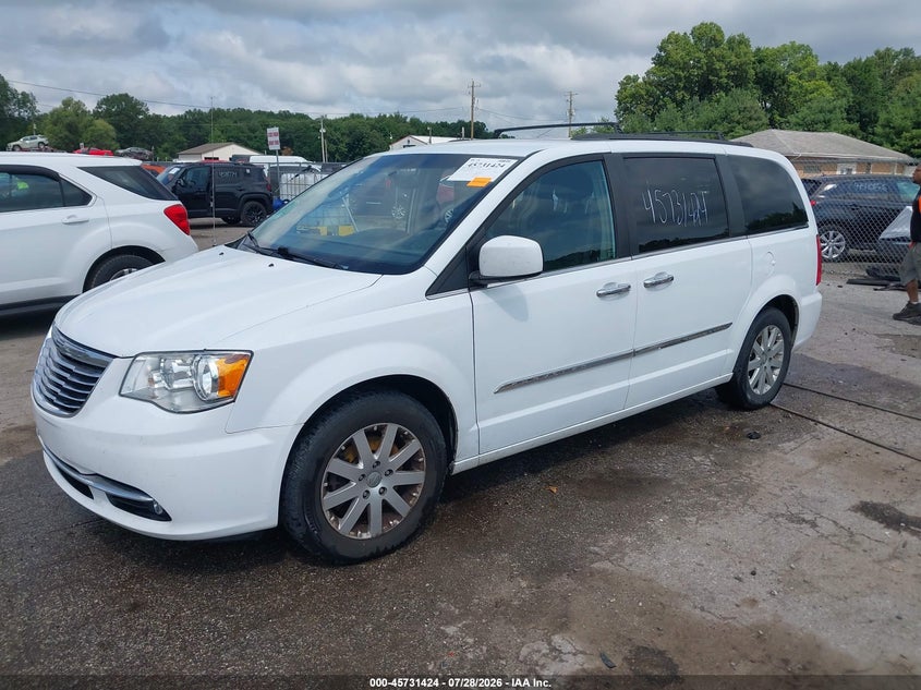 Vin: 2c4rc1bg7gr200775, lot: 46230123, chrysler town & country touring 20162