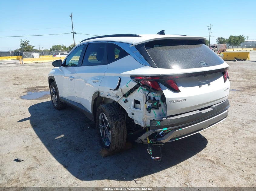 Vin: km8jbdd27su298023, lot: 46230133, hyundai tucson plug-in hybrid sel 20253