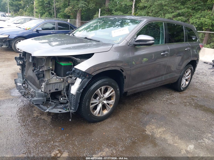 Vin: 5tdbkrfhxes034133, lot: 46230188, toyota highlander le plus v6 20142