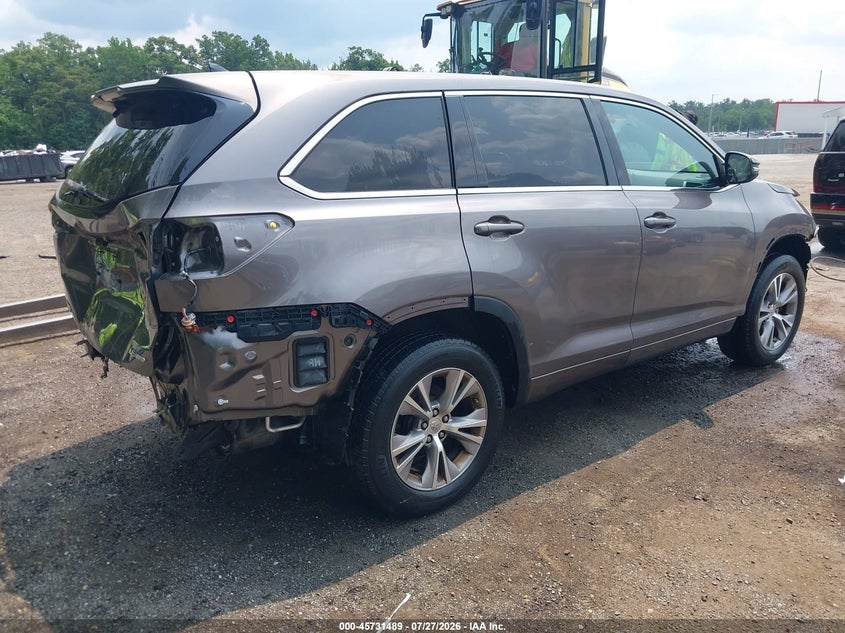 Vin: 5tdbkrfhxes034133, lot: 46230188, toyota highlander le plus v6 20144