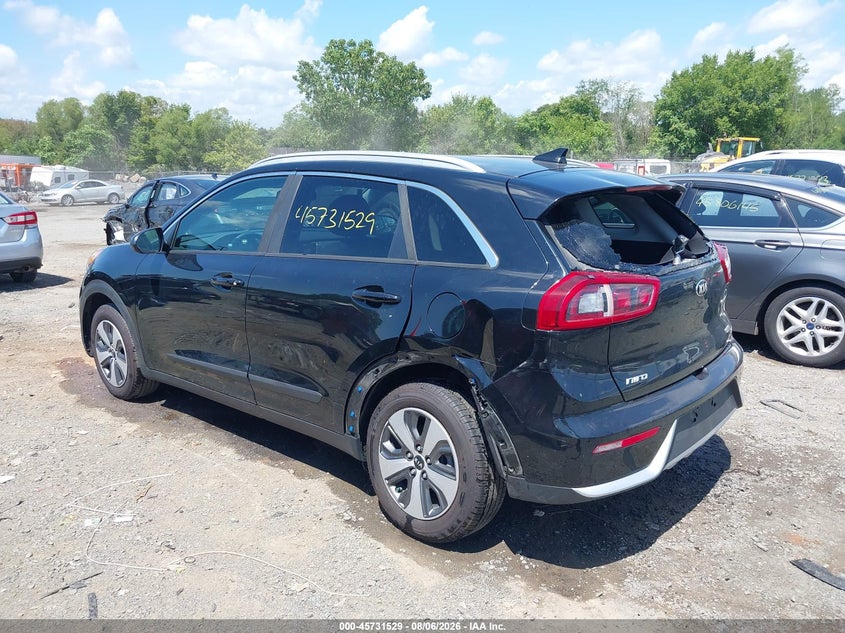 Vin: kndcb3lc0j5109870, lot: 46230228, kia niro lx 20183