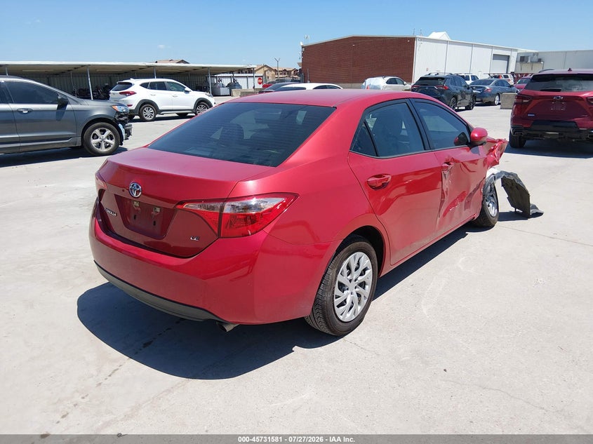 Vin: 5yfburhe8kp883176, lot: 46230280, toyota corolla le 20194