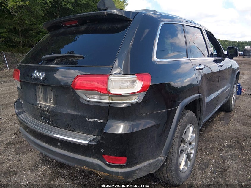 Vin: 1c4rjfbg9fc726108, lot: 46230414, jeep grand cherokee limited 20154