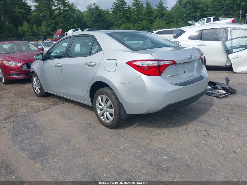 Vin: 2t1burhe9fc293624, lot: 46230448, toyota corolla le 20153