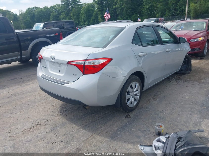 Vin: 2t1burhe9fc293624, lot: 46230448, toyota corolla le 20154