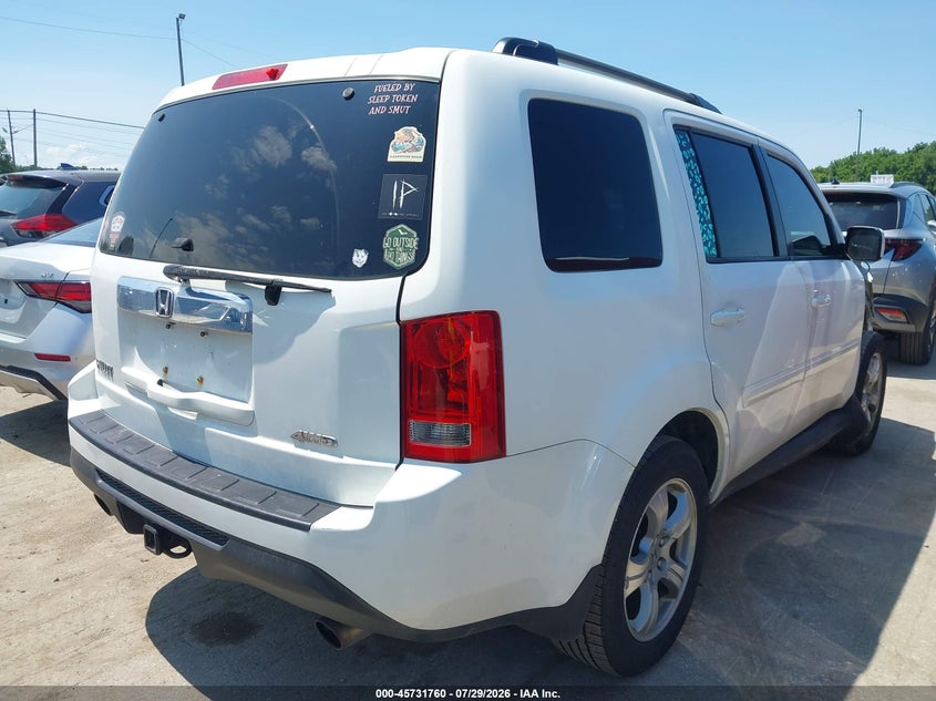 Vin: 5fnyf4h52eb013365, lot: 46230459, honda pilot ex-l 20144