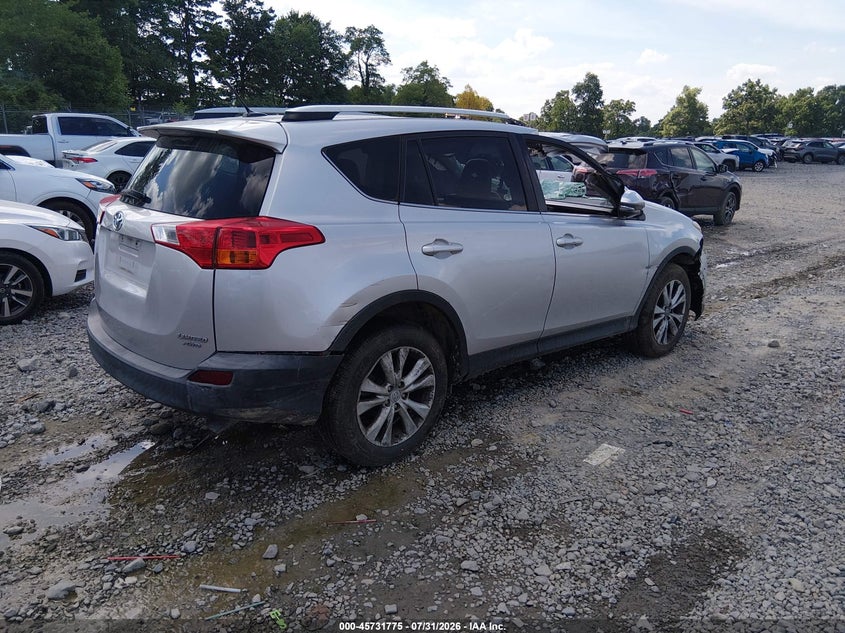 Vin: 2t3dfrev5fw338040, lot: 46230474, toyota rav4 limited 20154