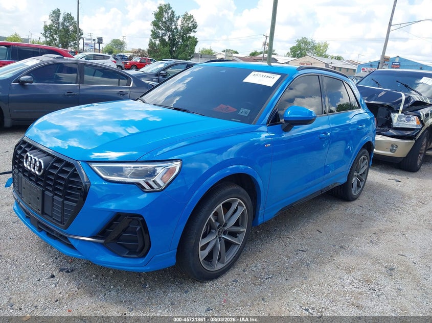 Vin: wa1eecf37n1051663, lot: 46230560, audi q3 premium plus 45 tfsi s line quattro tiptronic 20222