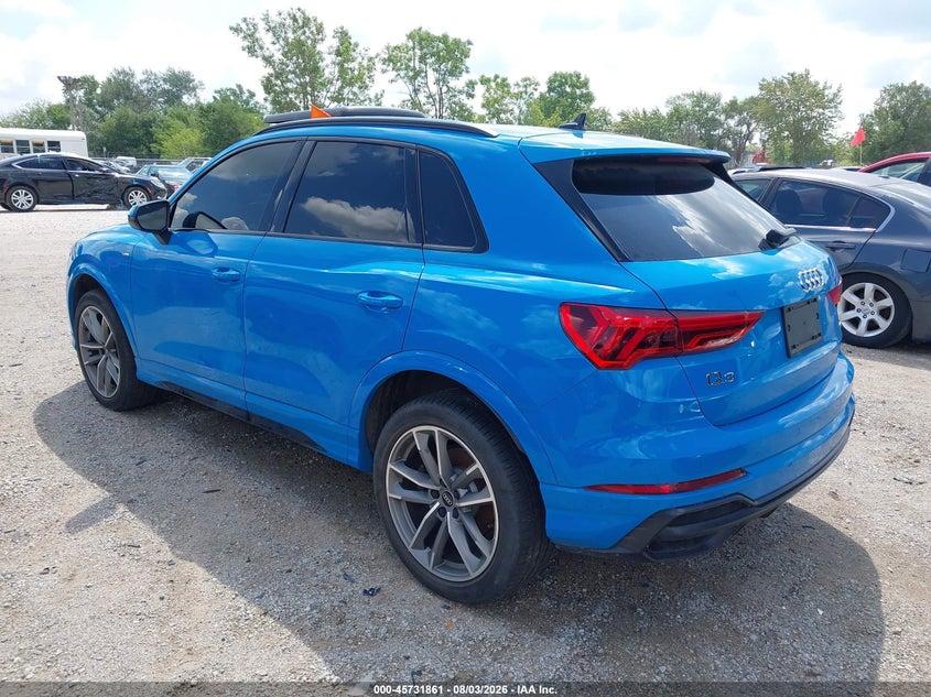 Vin: wa1eecf37n1051663, lot: 46230560, audi q3 premium plus 45 tfsi s line quattro tiptronic 20223