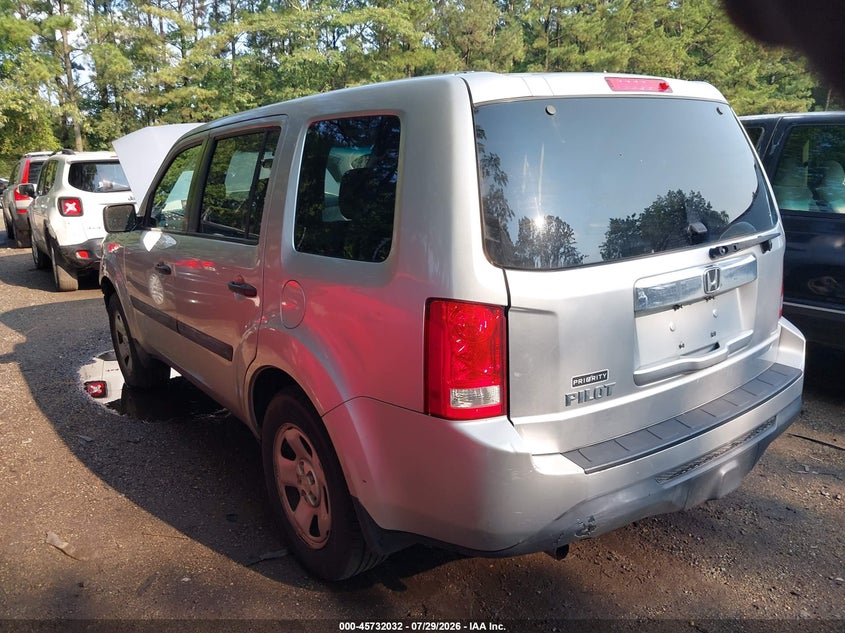 Vin: 5fnyf3h28fb018264, lot: 46230731, honda pilot lx 20153
