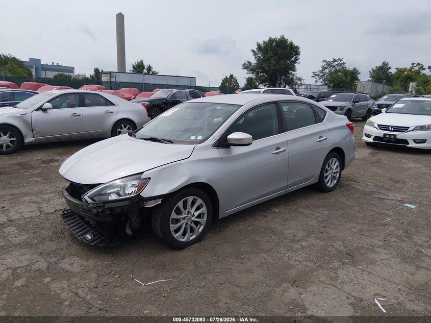 2019 Nissan Sentra, Удар спереду, IAAI, VIN 3N1AB7AP3KY341732 — фото 2