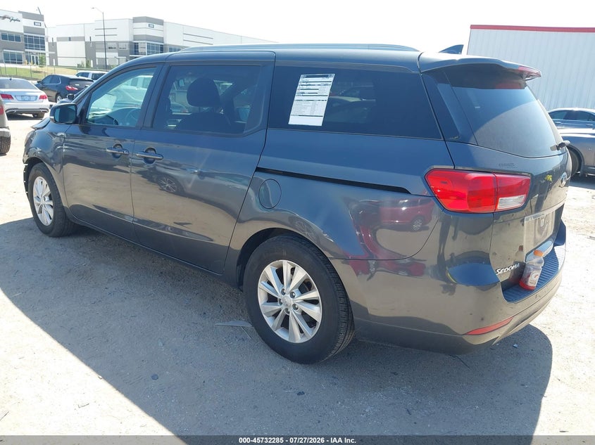 Vin: kndmb5c15h6242630, lot: 46230984, kia sedona lx 20173
