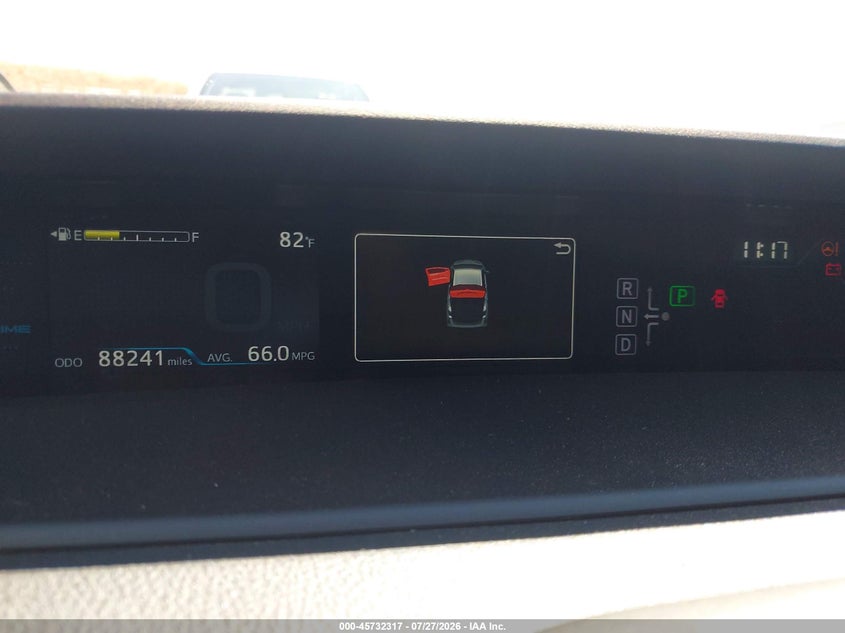 2017 TOYOTA PRIUS HATCHBACK 1.8L I-4 DOHC, VVT, 95HP