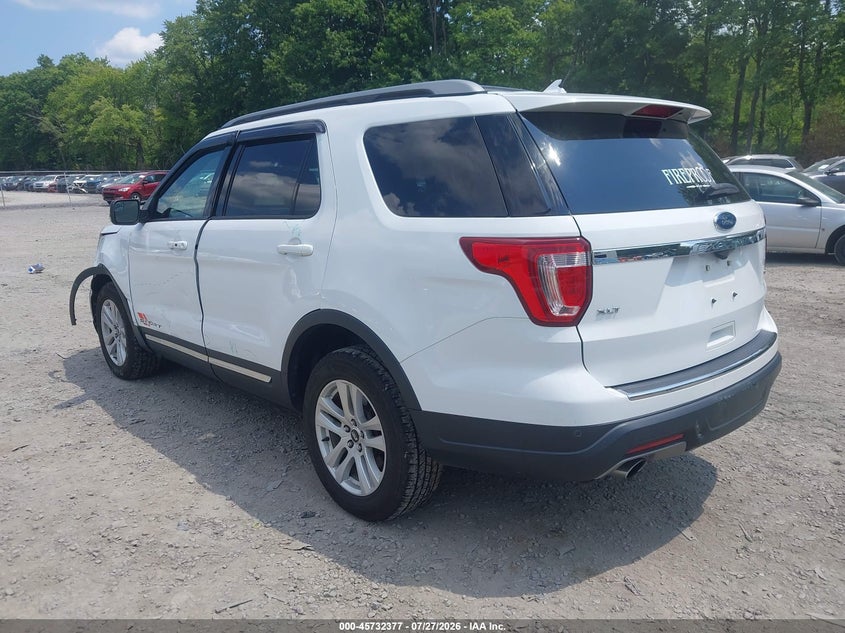 Vin: 1fm5k8dh1jgc89277, lot: 46231076, ford explorer xlt 20183