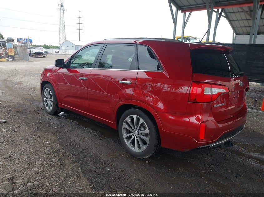 Vin: 5xykw4a71fg638609, lot: 46231119, kia sorento sx v6 20153