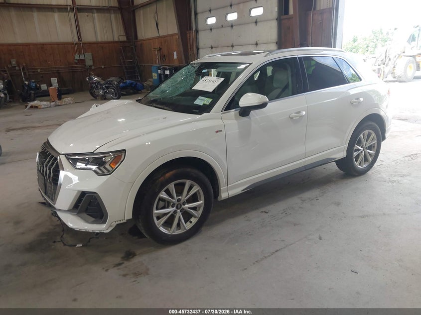 Vin: wa1decf38s1074232, lot: 46231136, audi q3 premium 45 tfsi s line quattro tiptronic 20252