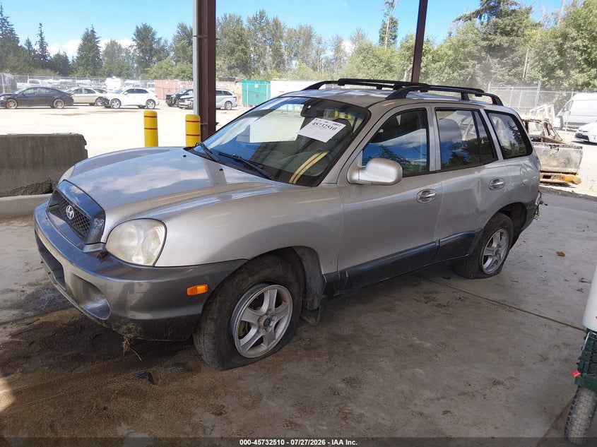 2002 Hyundai Santa Fe, Rear, IAAI, VIN KM8SC73D82U165275 — photo 2