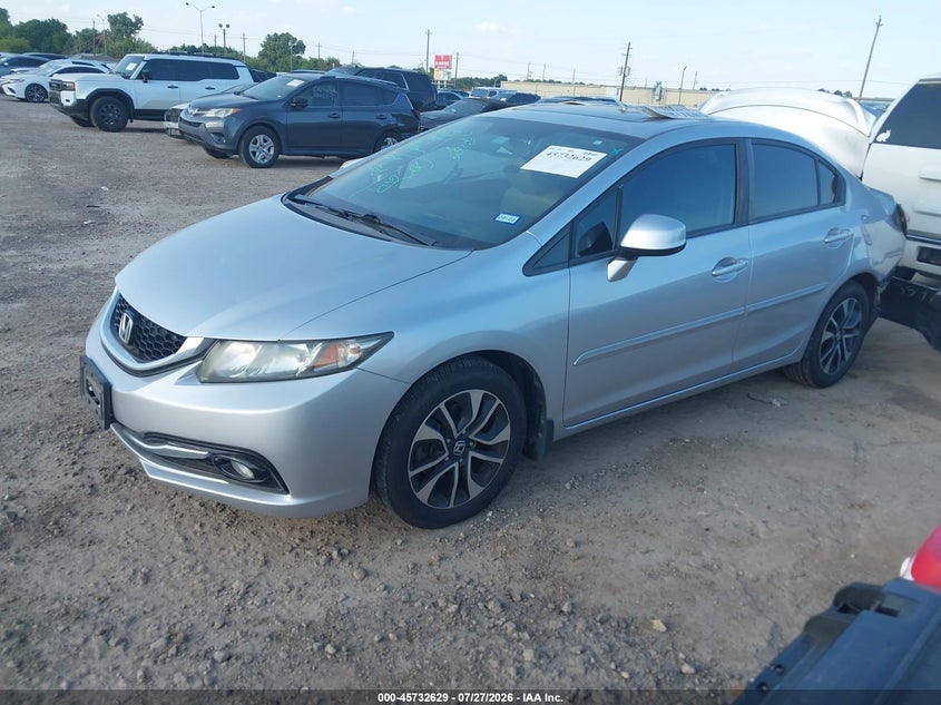 2013 Honda Civic, Удар сзади, IAAI, VIN 19XFB2F95DE051917 — фото 2