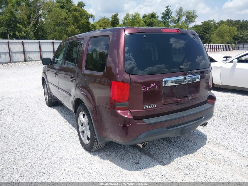 Vin: 5fnyf3h64cb016252, lot: 46231394, honda pilot ex-l 20123