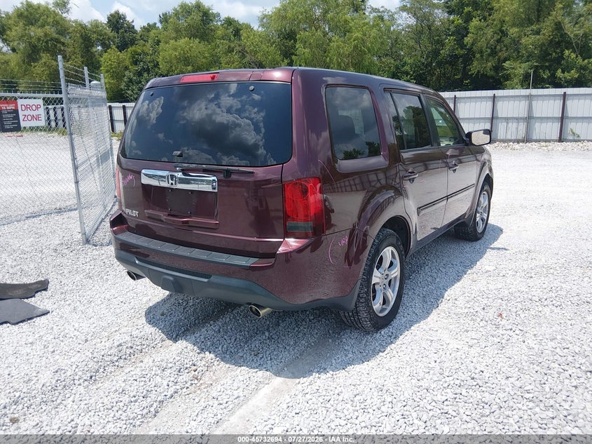 Vin: 5fnyf3h64cb016252, lot: 46231394, honda pilot ex-l 20124