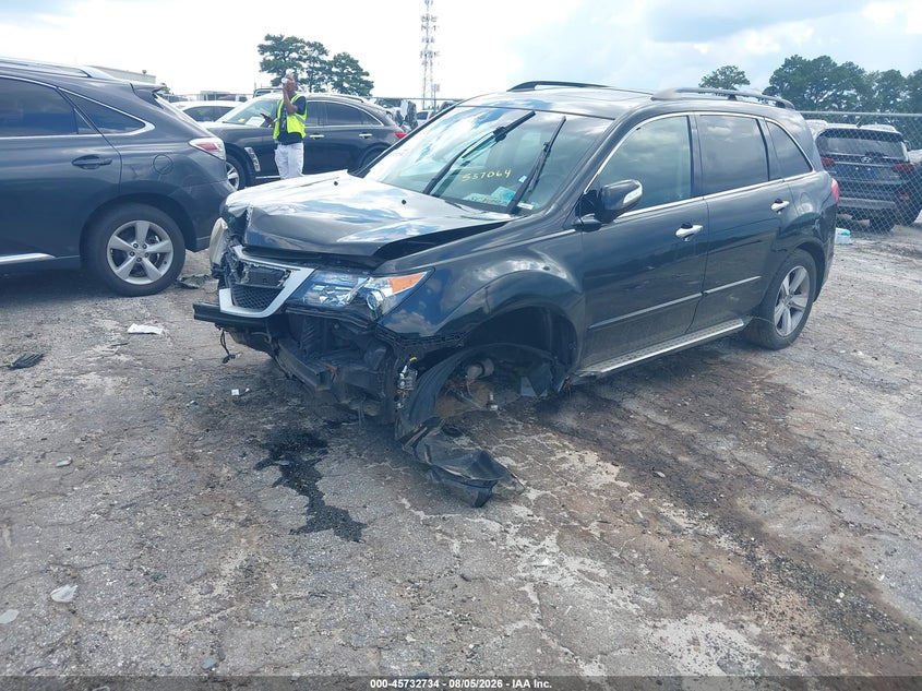 2011 Acura MDX, Front End, IAAI, VIN 2HNYD2H49BH537064 — photo 2
