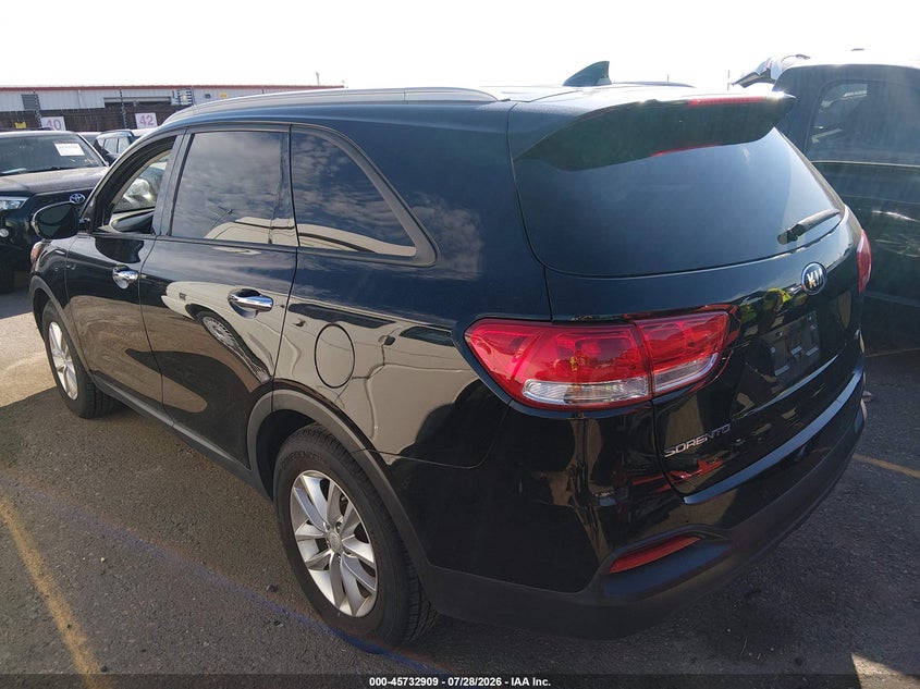Vin: 5xypg4a3xgg062388, lot: 46231608, kia sorento 2.4l lx 20163