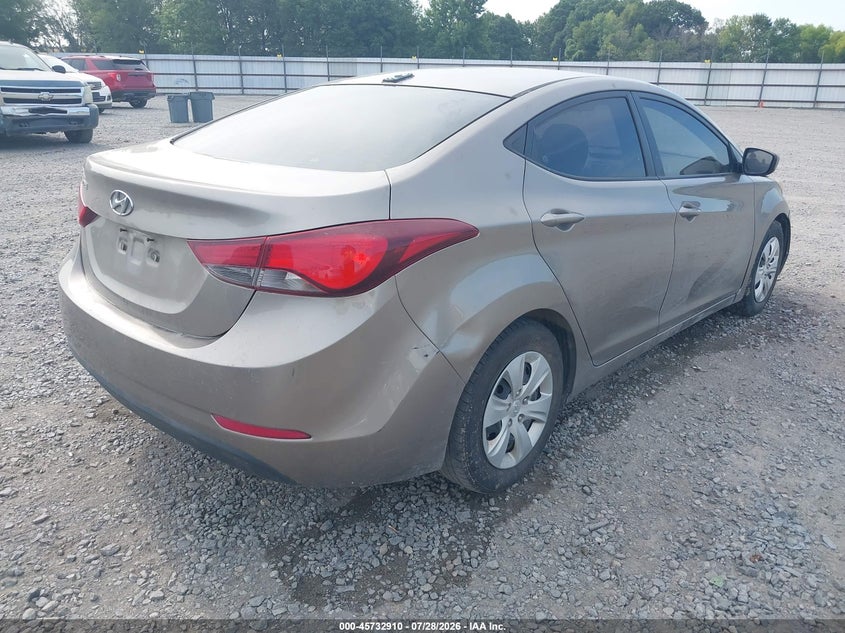 Vin: 5npdh4ae6gh715180, lot: 46231609, hyundai elantra se 20164