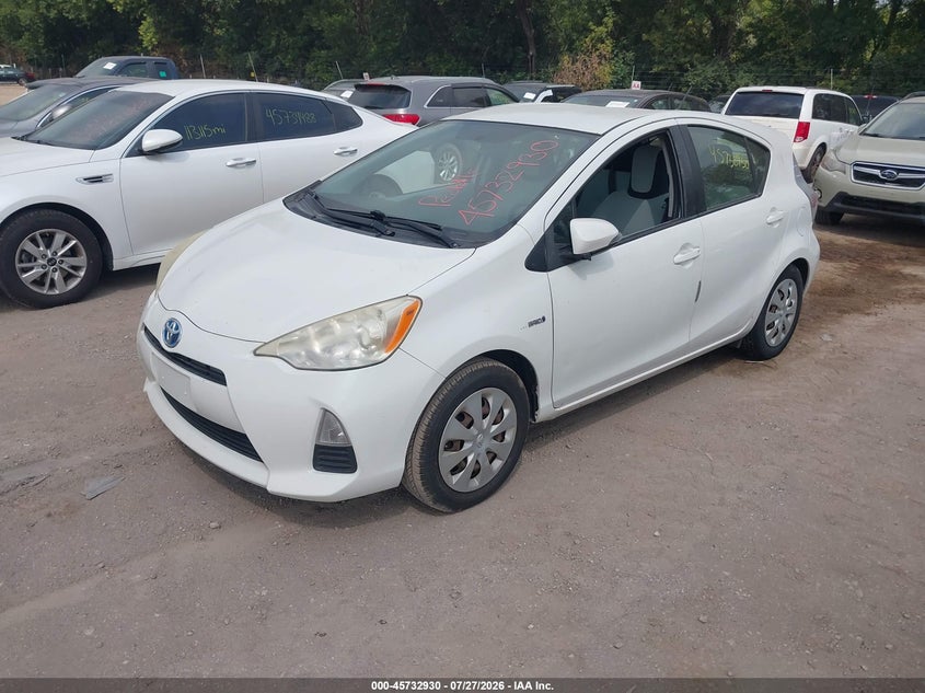 Vin: jtdkdtb36c1506307, lot: 46231629, toyota prius c one 20122