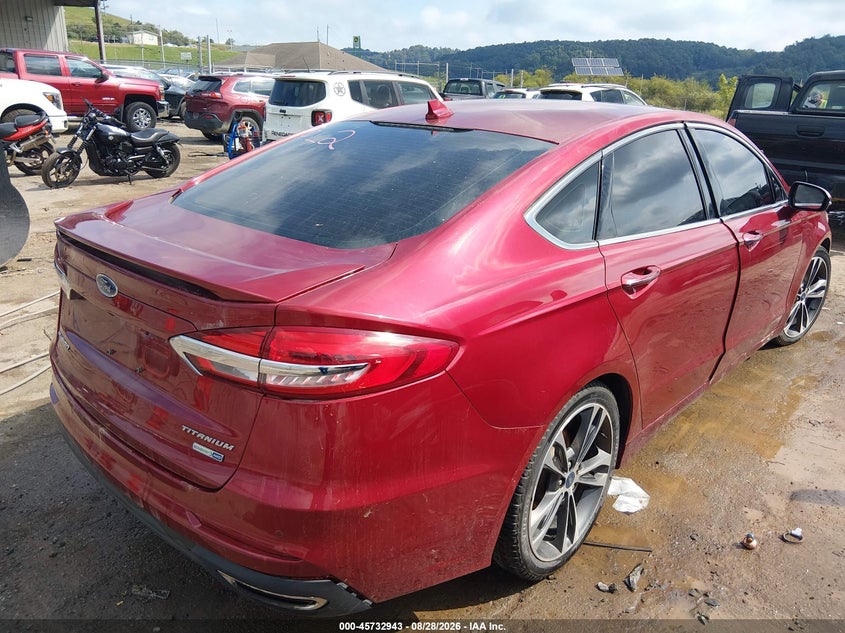Vin: 3fa6p0d94kr153021, lot: 46231642, ford fusion titanium 20194